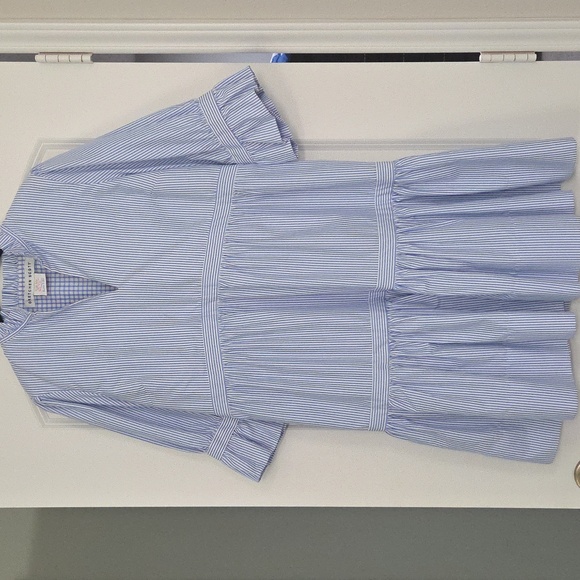 Gretchen Scott Designs Blue And White Striped Dress. Great Condition! - Picture 1 of 12